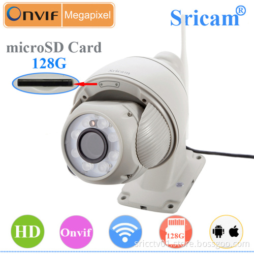 Sricam SP008 p2p Wireless Outdoor 720P high Quality optical zoom camera mobile phone